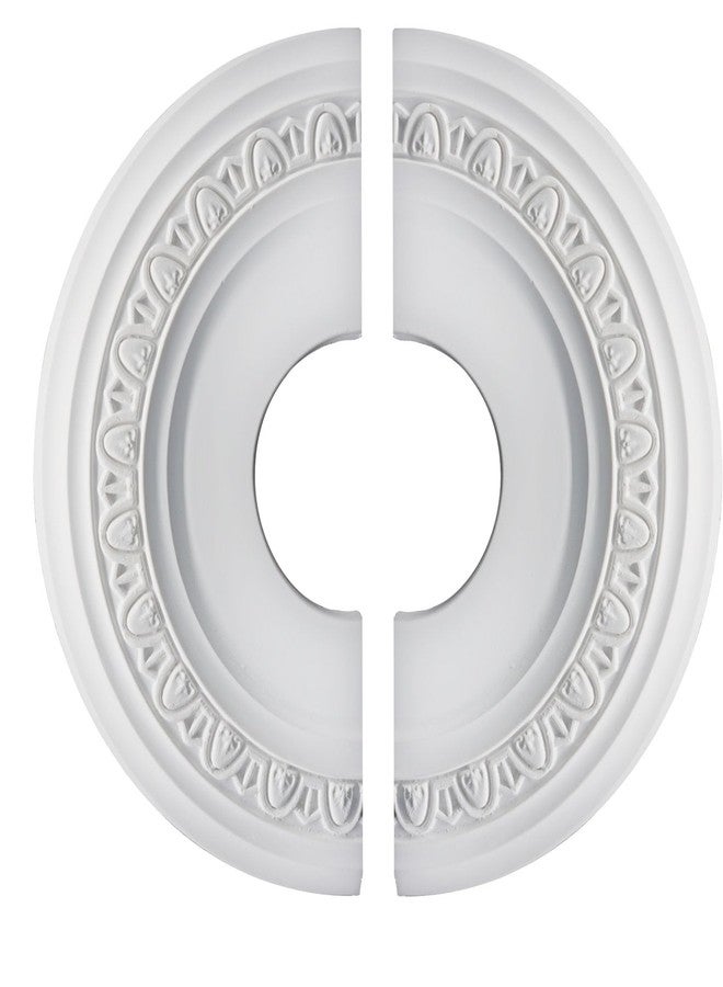 Zorfeter White Split Ceiling Medallion 12" OD x 4" ID, Decorative Ceiling Cover PU Fixture Cover, Elegant Style Millwork for Home Decor/Home Lighting - Image 1
